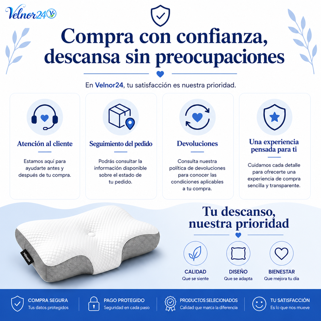 ALMOHADA CERVICAL ERGONÓMICA DE ESPUMA VISCOELÁSTICA