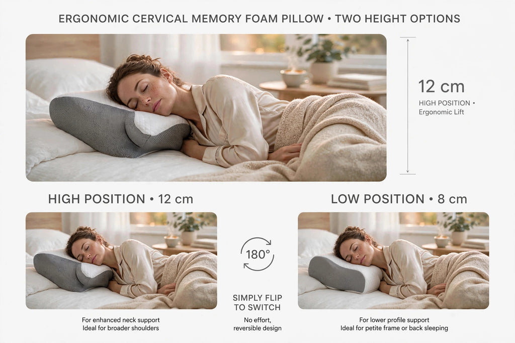 ALMOHADA CERVICAL ERGONÓMICA DE ESPUMA VISCOELÁSTICA